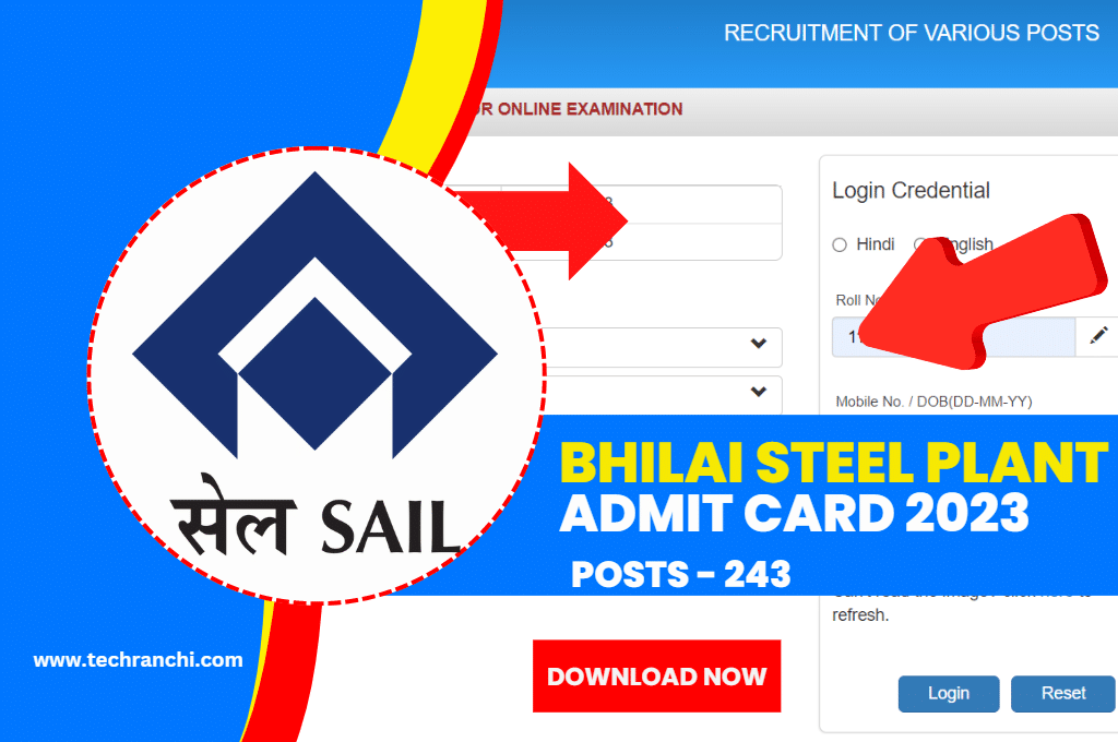 Bhilai Steel Plant Admit Card 2023
