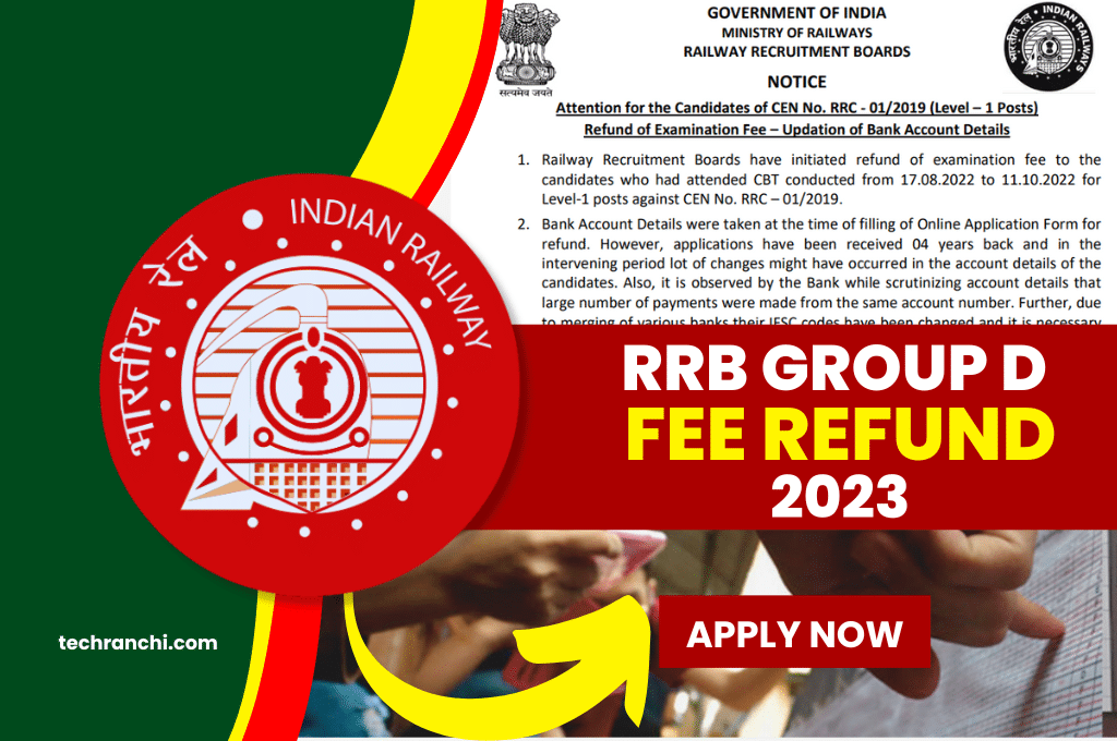 RRB Group D Fee Refund 2023